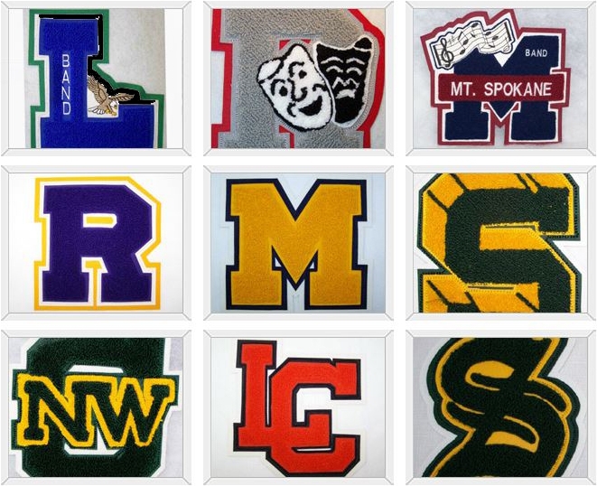 Letters and numbers – Varsity Letterman Jackets